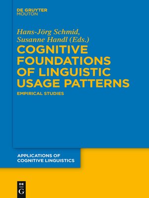 cover image of Cognitive Foundations of Linguistic Usage Patterns